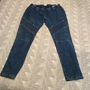 Junarose denim moto leggings